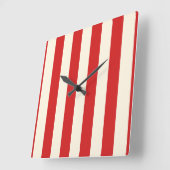 Tofu Cream Postbox Rode strepen Vierkante Klok (Hoek)