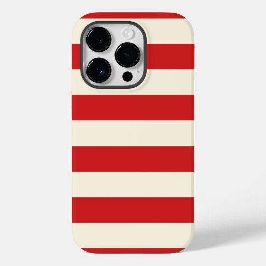 Tofu Crème Brievenbus Rode Strepen Case-Mate iPhone Case (Achterkant)