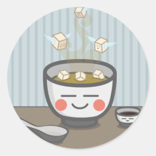 tofu engelstickers ronde sticker