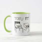 Tofu Fit Grappig Running Tofu Soy thema Mok (Links)