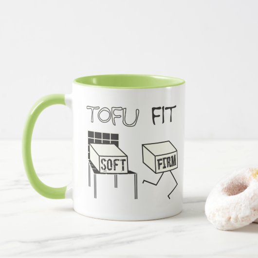 Tofu Fit Grappig Running Tofu Soy thema Mok (Met donut)