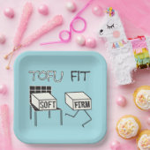 Tofu Fit Grappig Running Tofu Soy thema Papieren Bordje (Feest)