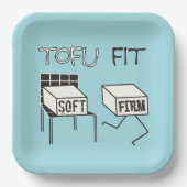 Tofu Fit Grappig Running Tofu Soy thema Papieren Bordje (Voorkant)