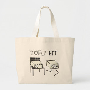 Tofu Fit Grappige Hardloopende Tofu Soy thema Bood Grote Tote Bag