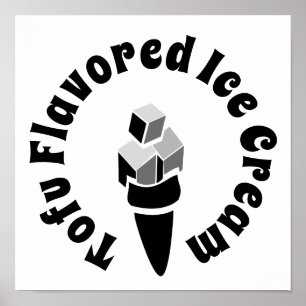 Tofu gearomatiseerde ijskap poster