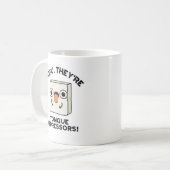 Tofu. Het zijn Tongue Depressors Funny Food Pun Koffiemok (Voorkant links)