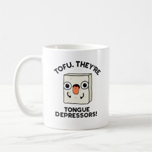 Tofu. Het zijn Tongue Depressors Funny Food Pun Koffiemok