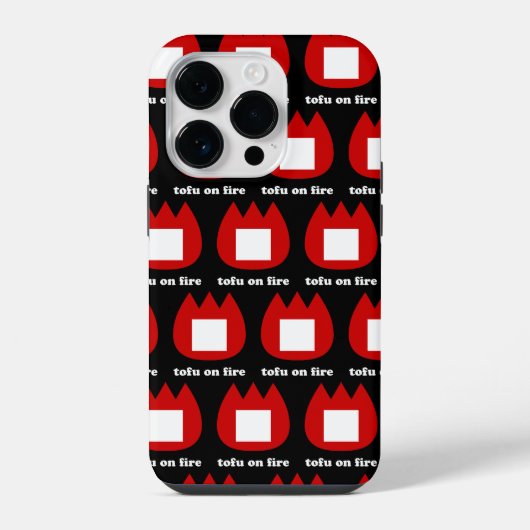 📛 tofu in brand iPhone hoesje (Achterkant)