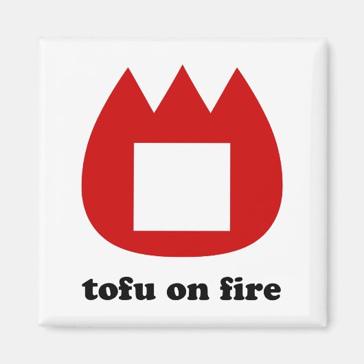 📛 tofu in brand magneet (Voorkant)