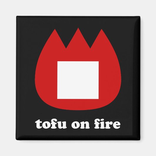 📛 tofu in brand magneet (Voorkant)
