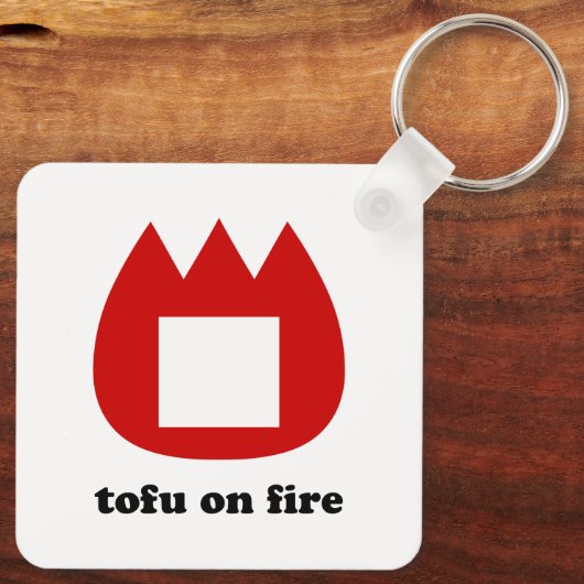 📛 tofu in brand sleutelhanger (Achterkant)