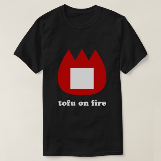 📛 tofu in brand t-shirt (Design voorkant)