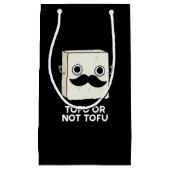 Tofu Of Niet Tofu Grappige Shakespeare Pun Donker  Klein Cadeauzakje (Voorkant)