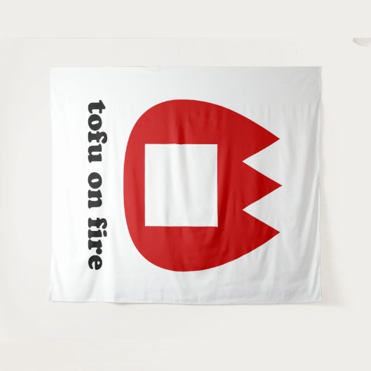 📛 tofu on fire wandkleed (Voorkant (horizontaal))