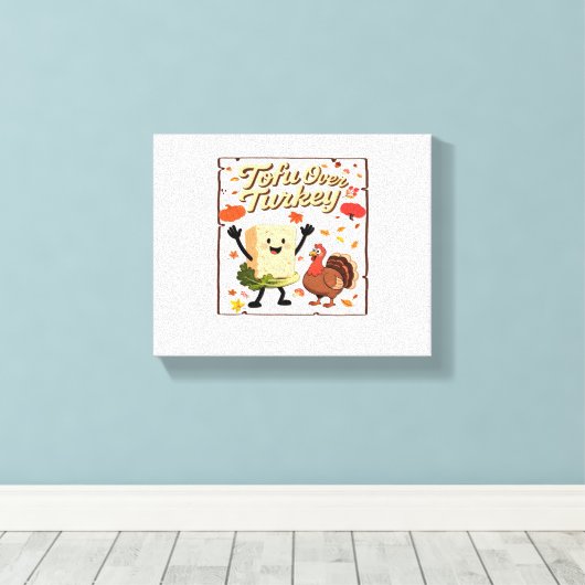 Tofu over Turkije Classic T-shirt Canvas Afdruk (Insitu (Houten vloer))