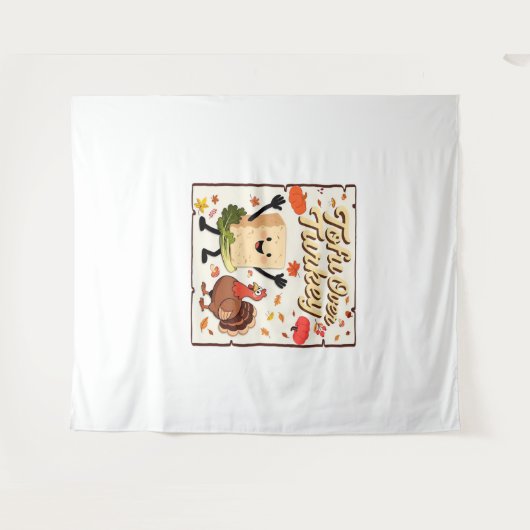 Tofu over Turkije Classic T-shirt Wandkleed (Voorkant (horizontaal))