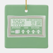 Tofu Pop art food verpakking Keramisch Ornament (Achterkant)