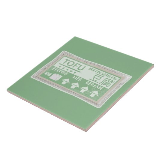 Tofu Pop art food verpakking Tegeltje (Zijkant)