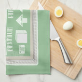 Tofu Pop art food verpakking Theedoek (Quarter Fold)