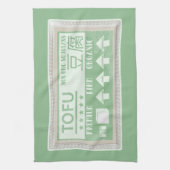 Tofu Pop art food verpakking Theedoek (Verticaal)