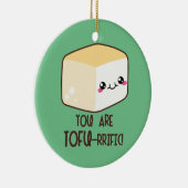 Tofu-rijke Emoji Keramisch Ornament (Rechts)