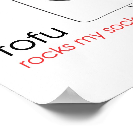 Tofu Rocks Mijn Sokken Poster (Hoek)