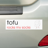 Tofu Rocks My Socks - Bumpersticker (Op auto)