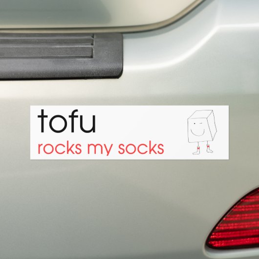 Tofu Rocks My Socks - Bumpersticker (Op auto)