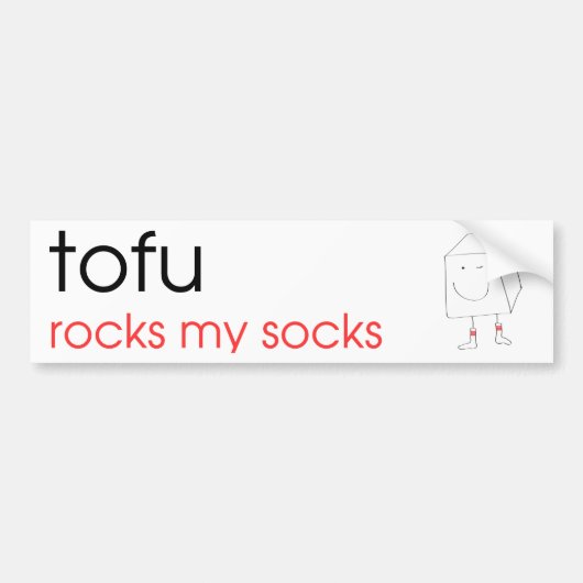 Tofu Rocks My Socks - Bumpersticker (Voorkant)
