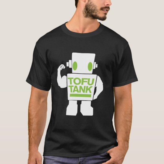 Tofu-tank met vegetarische androïde t-shirt (Voorkant)