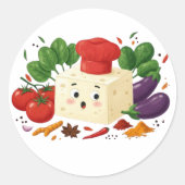 tofu-tastisch ronde sticker (Voorkant)