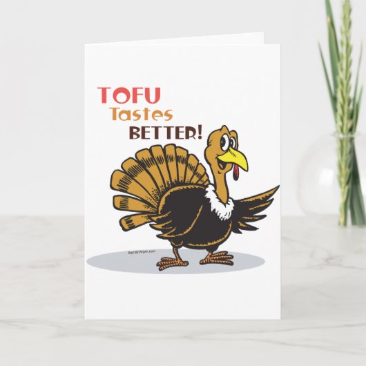 Tofu-Thanksgiving Feestdagen Kaart (Voorkant)