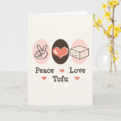 Tofu van de Liefde van de vrede Wenskaart Kaart (Gele Bloem)