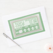 Tofu Vegan Vegetarisch eten Rechthoekige Sticker (Envelop)