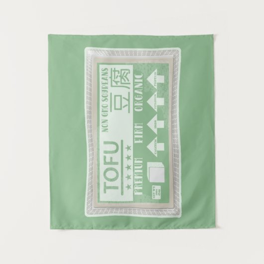 Tofu Vegan Vegetarisch eten Wandkleed (Voorkant)