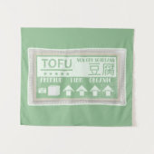 Tofu Vegan Vegetarisch eten Wandkleed (Voorkant (horizontaal))