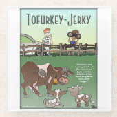 Tofurkey Jerky Glass Onderzetter Glazen Onderzetter (Voorkant)