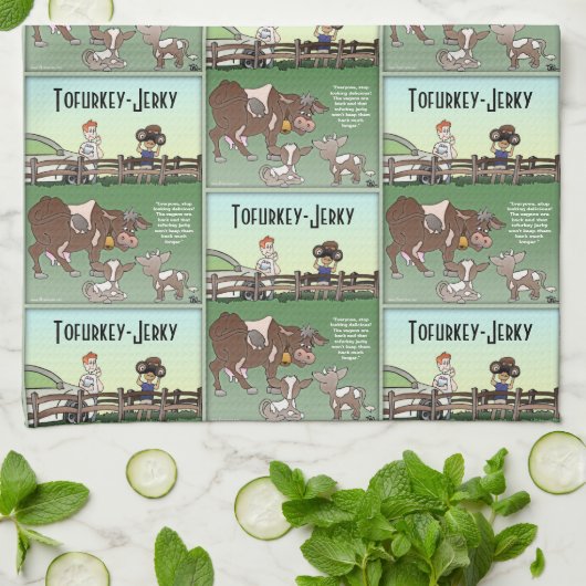 Tofurkey Jerky Kitchen Towel Theedoek (Gevouwen)