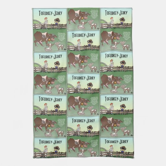 Tofurkey Jerky Kitchen Towel Theedoek (Verticaal)