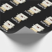 Tofut Funny Tofu Pun Dark BG Cadeaupapier (Hoek)