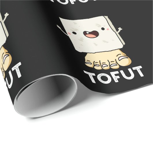 Tofut Funny Tofu Pun Dark BG Cadeaupapier (Rol Hoek)