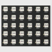 Tofuut Funny Farting Tofu Pun Dark BG Cadeaupapier (Vlak)