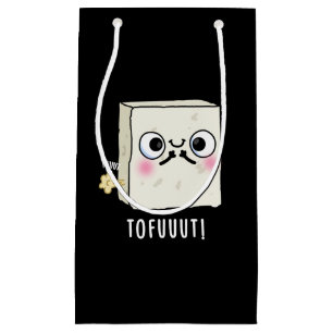 Tofuut Funny Farting Tofu Pun Dark BG Klein Cadeauzakje