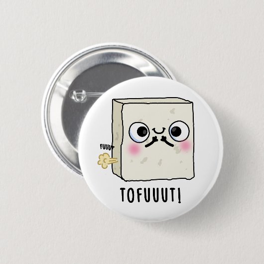 Tofuut Funny Farting Tofu Pun Ronde Button 5,7 Cm (Voorkant /achterkant)