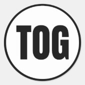 TOG - Klassieke Sticker van het dorp Togiak (Voorkant)