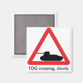 TOG kruising koelkast magneet. Magneet (Voorkant / Achterkant)