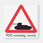 TOG kruising koelkast magneet. Magneet (Voorkant)