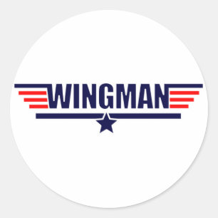 Tog Pistool Wingman Ronde Sticker