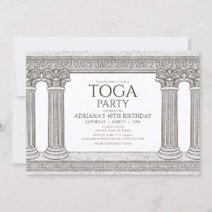 Toga Birthday Party nodigt uit tot stenen kolommen Kaart