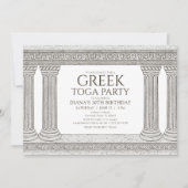 Toga Birthday Party nodigt uit tot stenen kolommen Kaart (Voorkant)